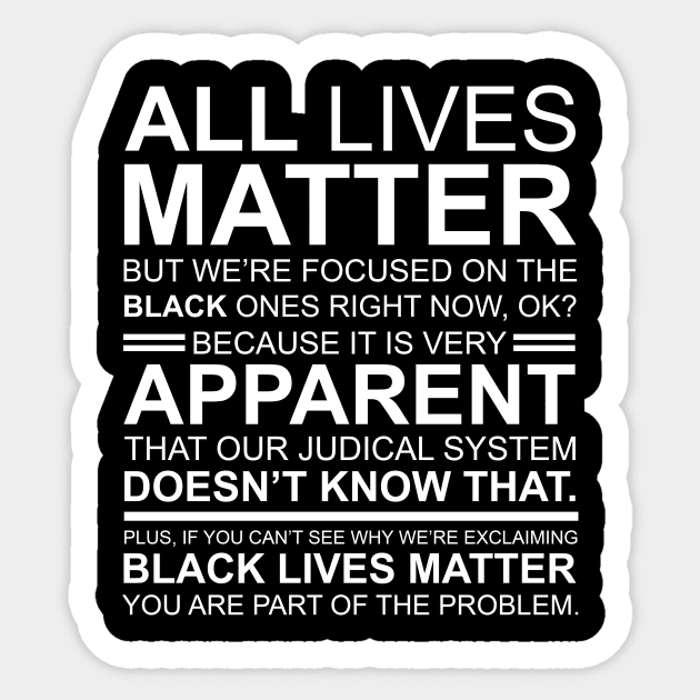 All Lives Matter Sticker by oyshopping